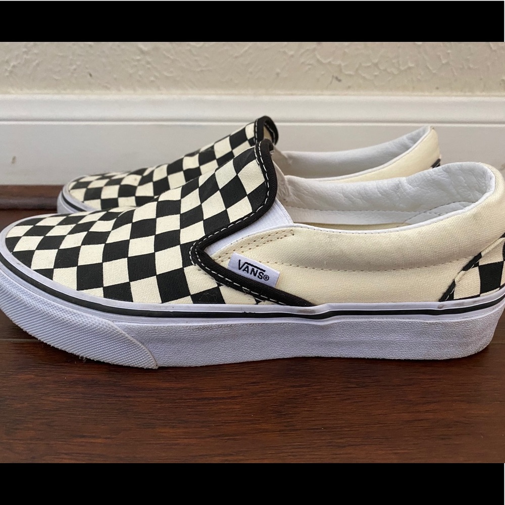 Black and White checkerboard vans